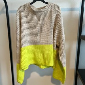 Lush color block sweater